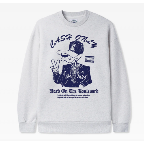 CASH ONLY boulevard crewneck ash Pull Over jumper [Size: L]