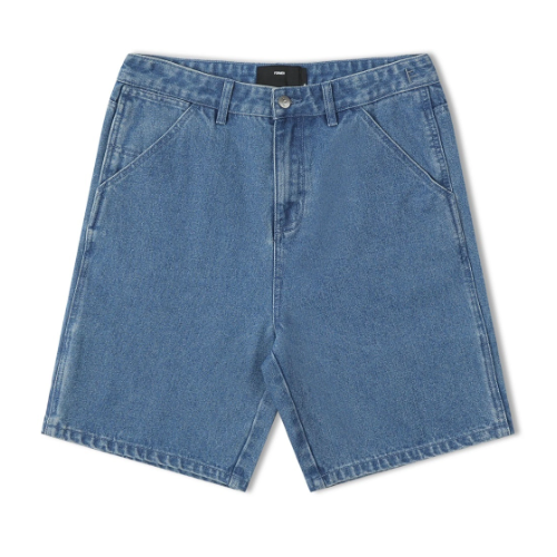 FORMER DISTEND WORN DENIM Baggy Denim Shorts Washed Denim Shorts Jorts