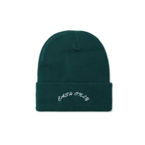 Cash Only LOGO Beanie FOREST GREEN OSFA