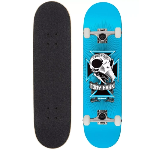 BIRDHOUSE - Tony Hawk Skull Light Blue 8.0" x 31.5" Complete Skateboard Deck Skate Board