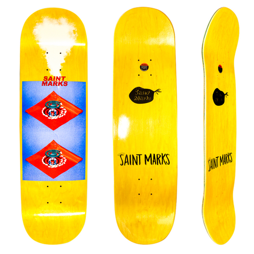 Saint Marks - Mosquito Coil 8.5" x 31.8" WB 14.25" Yellow Stain Skateboard Deck