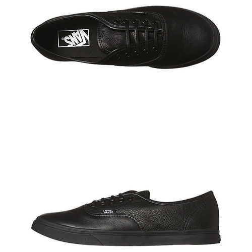 VANS AUTHENTIC LO PRO ITALIAN LEATHER BLACK/BLACK SKATEBOARD SCHOOL SHOES